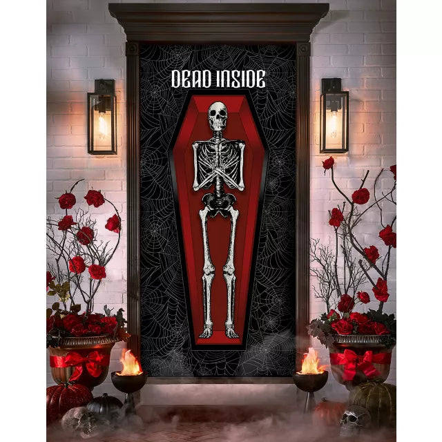 Gothic Noir Skeleton Door Cover