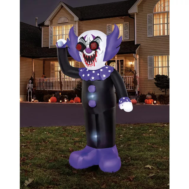 8 Ft. Spinning Eye Clown Light-Up Inflatable Decoration