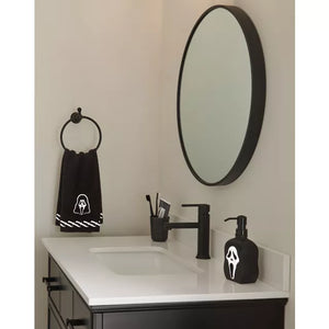 Black and White Ghost Face Hand Towel