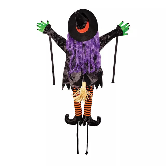 Wrong Way Witch Decoration
