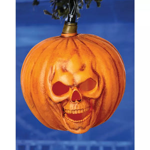 Orange Jack-o'-Lantern Skull String Lights - Halloween II