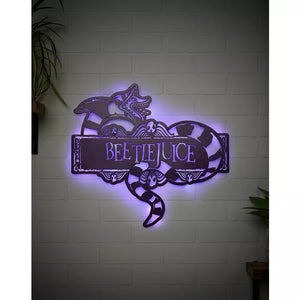 Beetlejuice Sandworm LED Light-Up Sign