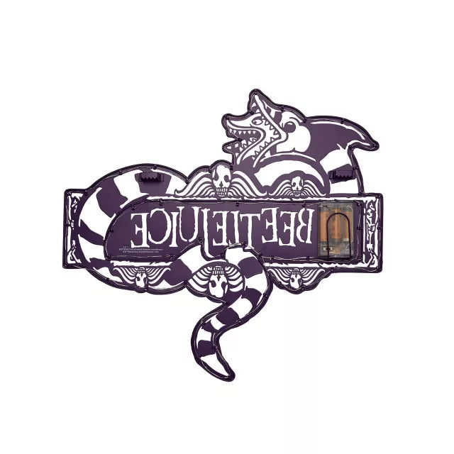 Beetlejuice Sandworm LED Light-Up Sign