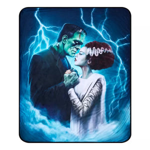 Bride and Frankenstein Fleece Blanket - Universal Monsters