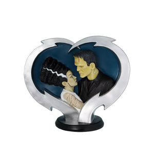 Bride and Frankenstein Electric Love Statue - Universal Monsters