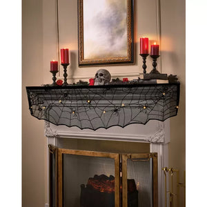 Light-Up Spider Mantel Cover