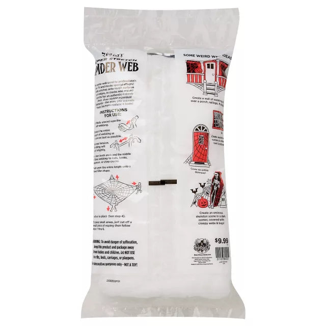 Superstretch Jumbo Bag Spider Web Decoration