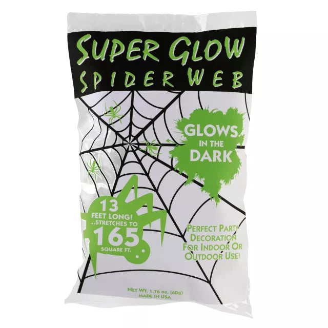Glow in the Dark Spider Web Decoration