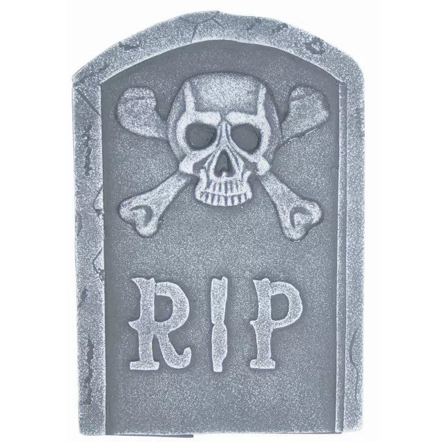 15 Inch Skull and Bones Tombstone