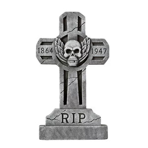 3 Ft Spooky Cross Tombstone