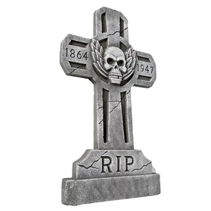 3 Ft Spooky Cross Tombstone