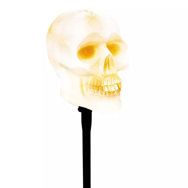7.5 Inch LED Strobing Skull Head Lawnstakes