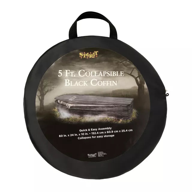 5 Ft Printed Fabric Collapsible Coffin