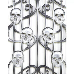 3 Ft Skull Swirl Fence
