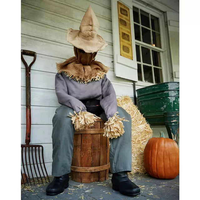 4 Ft 6 In Sitting Scarecrow Animatronic