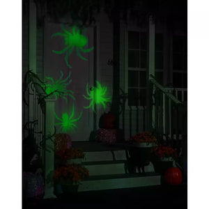 Whirl-A-Motion LED Green Spiders Projection Spot Light