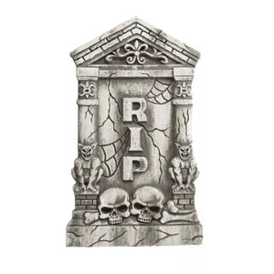 2 Ft Skull and Gargoyle Tombstone