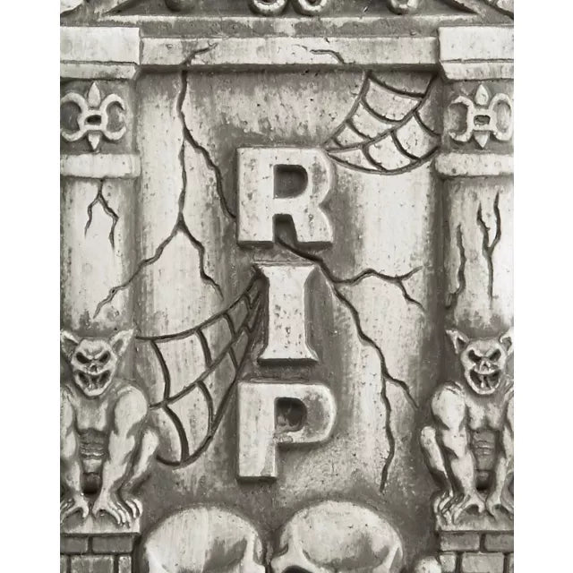 2 Ft Skull and Gargoyle Tombstone