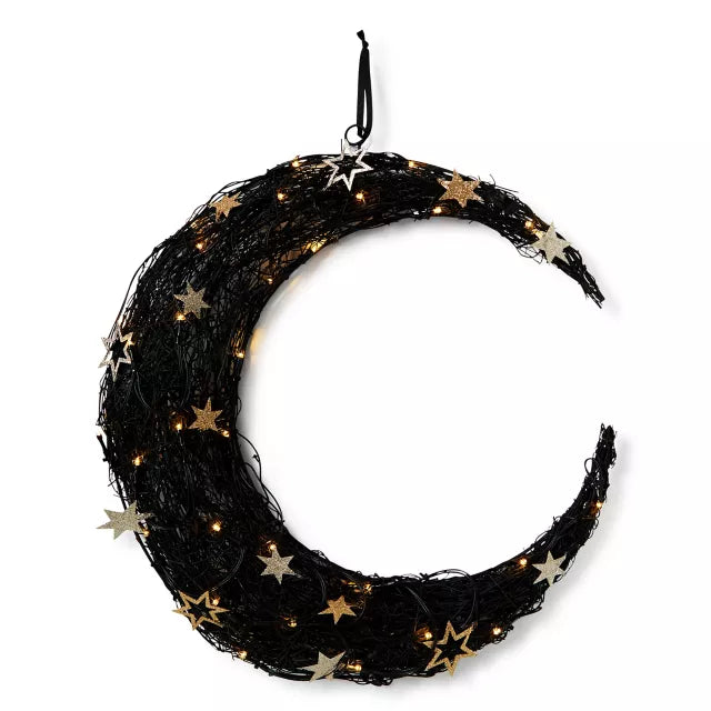 2 Ft Tarot LED Light-Up Moon Wreath
