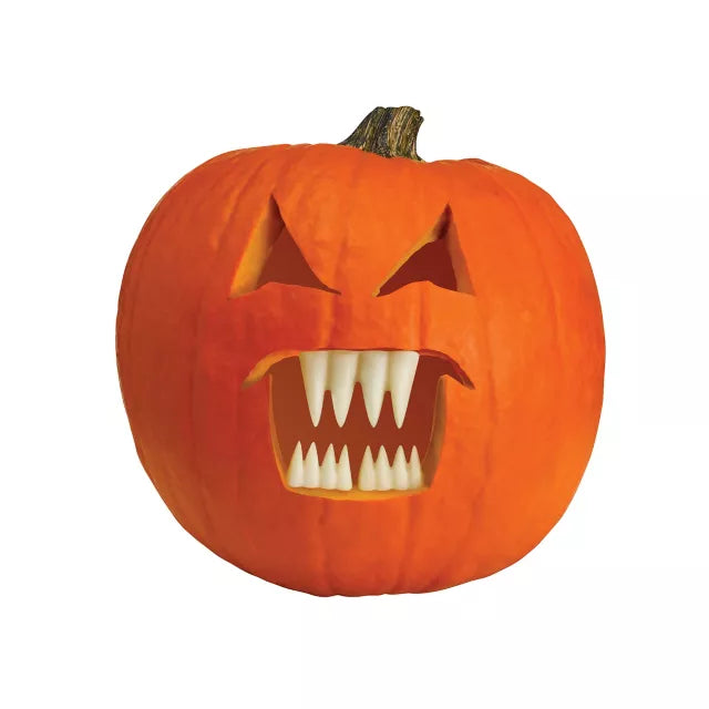Plastic Pumpkin Fangs Kit