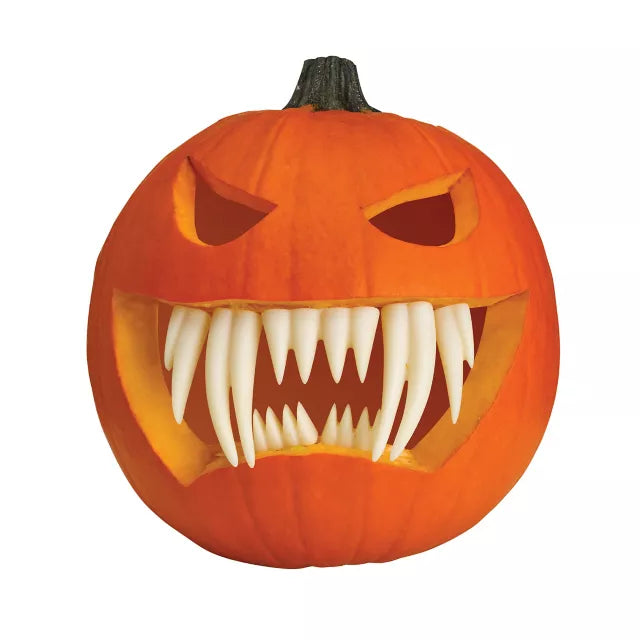 Plastic Pumpkin Fangs Kit