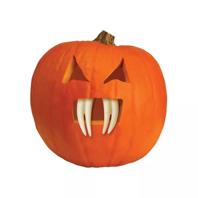 Plastic Pumpkin Fangs Kit