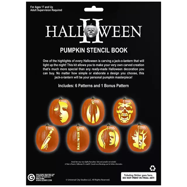 Michael Myers Pumpkin Stencil Book - Halloween II