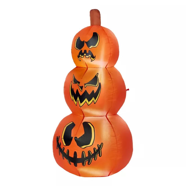 4 Ft Light-Up Pumpkin Stack Inflatable Decoration
