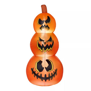 4 Ft Light-Up Pumpkin Stack Inflatable Decoration
