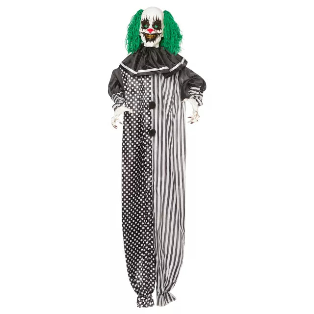 5 Ft Animated Light-Up Clown Hanging Prop - Decorations