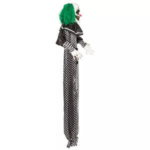 5 Ft Animated Light-Up Clown Hanging Prop - Decorations
