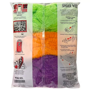 Multi-Pack Colored Spider Web Decoration