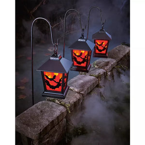 Red LED Creepy Bats Lantern Pathway Markers - 3 Pack