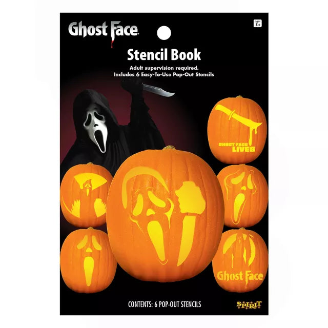 Ghost Face Pop-Out Pumpkin Stencils - 6 Pack