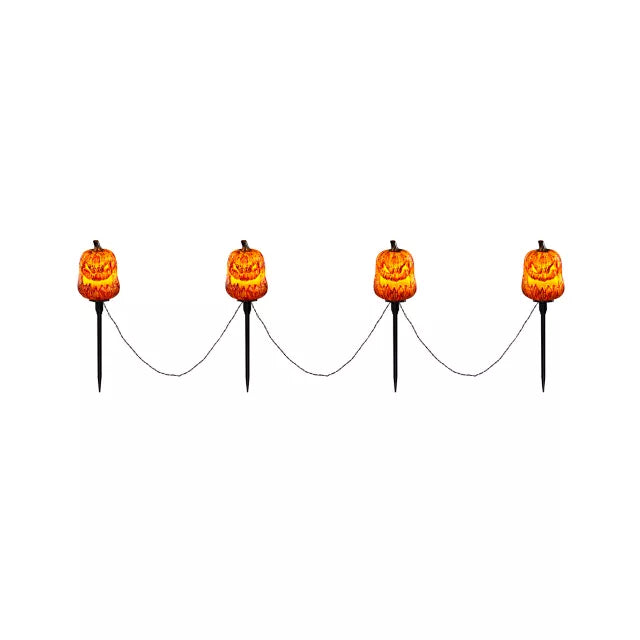 Light-Up LED Spooky Pumpkin Pathway Markers