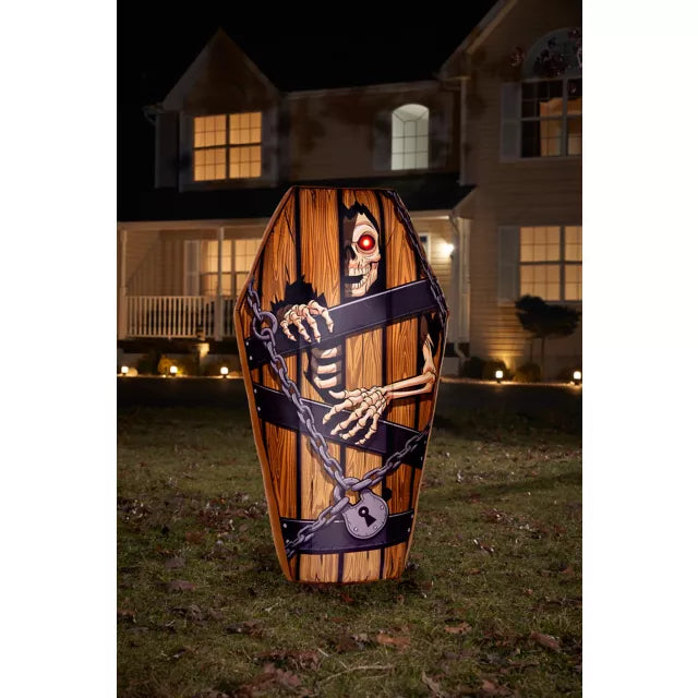 5.7 Ft Light-Up Coffin Inflatable Decoration