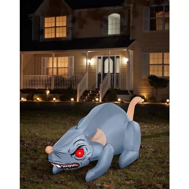 3 Ft Light-Up Rat Inflatable Decoration