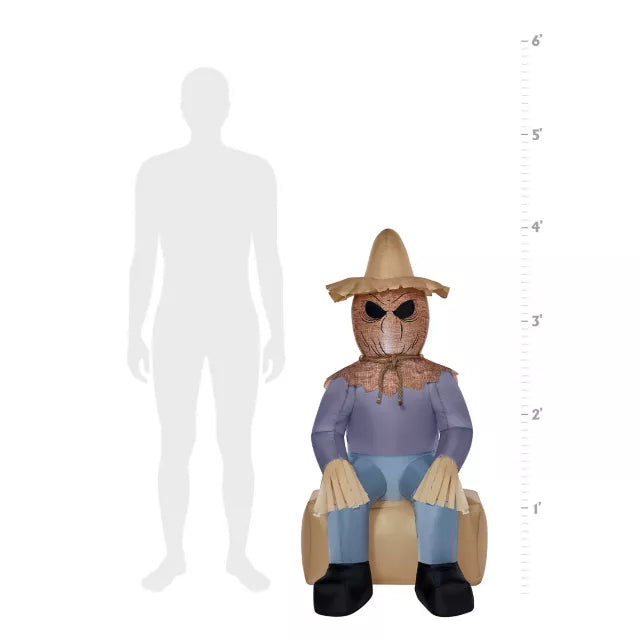 4 Ft Light-Up Scarecrow Inflatable Decoration