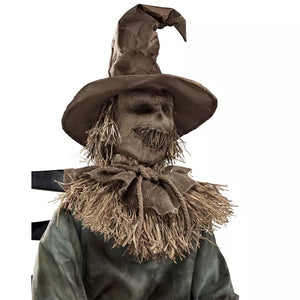 4 Ft 6 In Scary Sitting Scarecrow Animatronic
