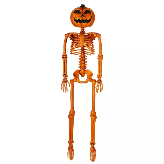 3 Ft Rotten Pumpkin Skeleton Hanging Prop