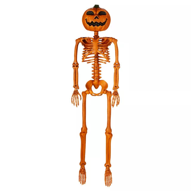 3 Ft Rotten Pumpkin Skeleton Hanging Prop