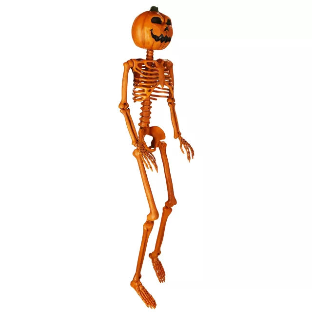 3 Ft Rotten Pumpkin Skeleton Hanging Prop