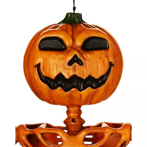 3 Ft Rotten Pumpkin Skeleton Hanging Prop