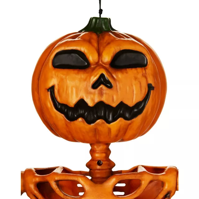 3 Ft Rotten Pumpkin Skeleton Hanging Prop