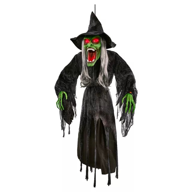 4 Ft Hanging Green Wicked Witch Decoration