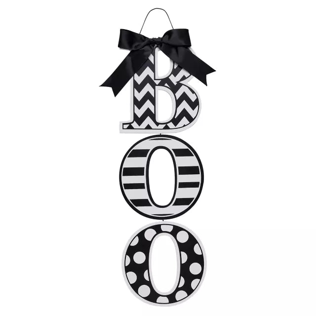 Wooden Boo Hanging Sign