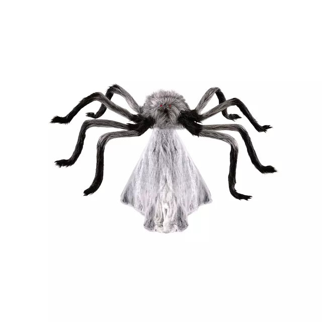 1 Ft 9 In LED Gray Jumping Spider Animatronic