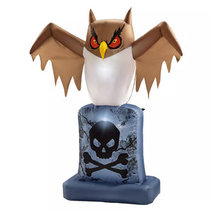 4.5 Ft. Owl Tombstone Light-Up Inflatable Decoration