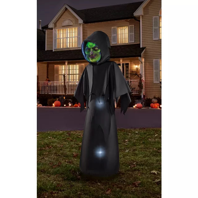 6 Ft. Masked Hooded Figure Light-Up Inflatable Decoration
