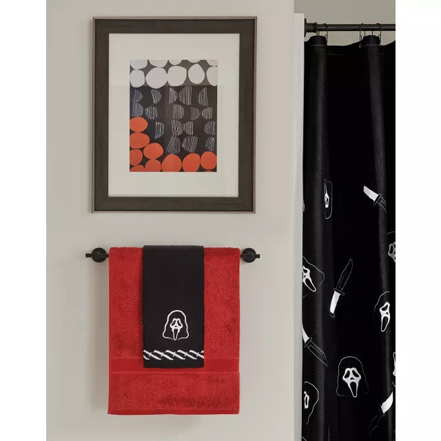 Black and White Ghost Face Hand Towel